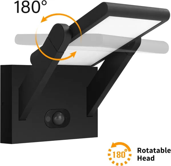 Inowel Solar Wall Lights Outdoor Motion Sensor Wall Sconce Dimmable Porch Lights 11611HB