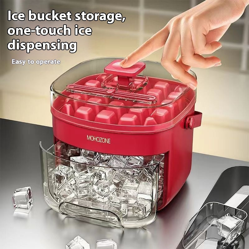 Convenient Outdoor Portable Ice Tray Large Capacity Ice Bucket 48 Extra-Large Ice Maker Food Grade Plastic Storage
