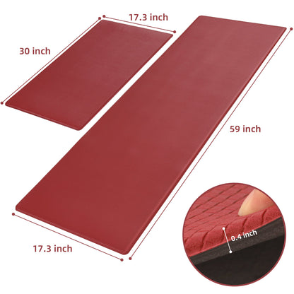 Kitchen Floor Mat Two-piece Set Of Non-slip, Waterproof And Easy to Scrub For Home, Kitchen