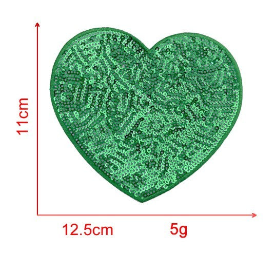 Sequin Love Embroidery Cloth Sticker Adhesive Accessories Decorations