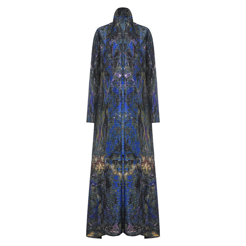 Women's Long-sleeved Cardigan Printed Dress