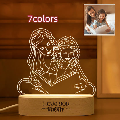 Picture To Make Lovers Acrylic Nightlight Valentine's Day