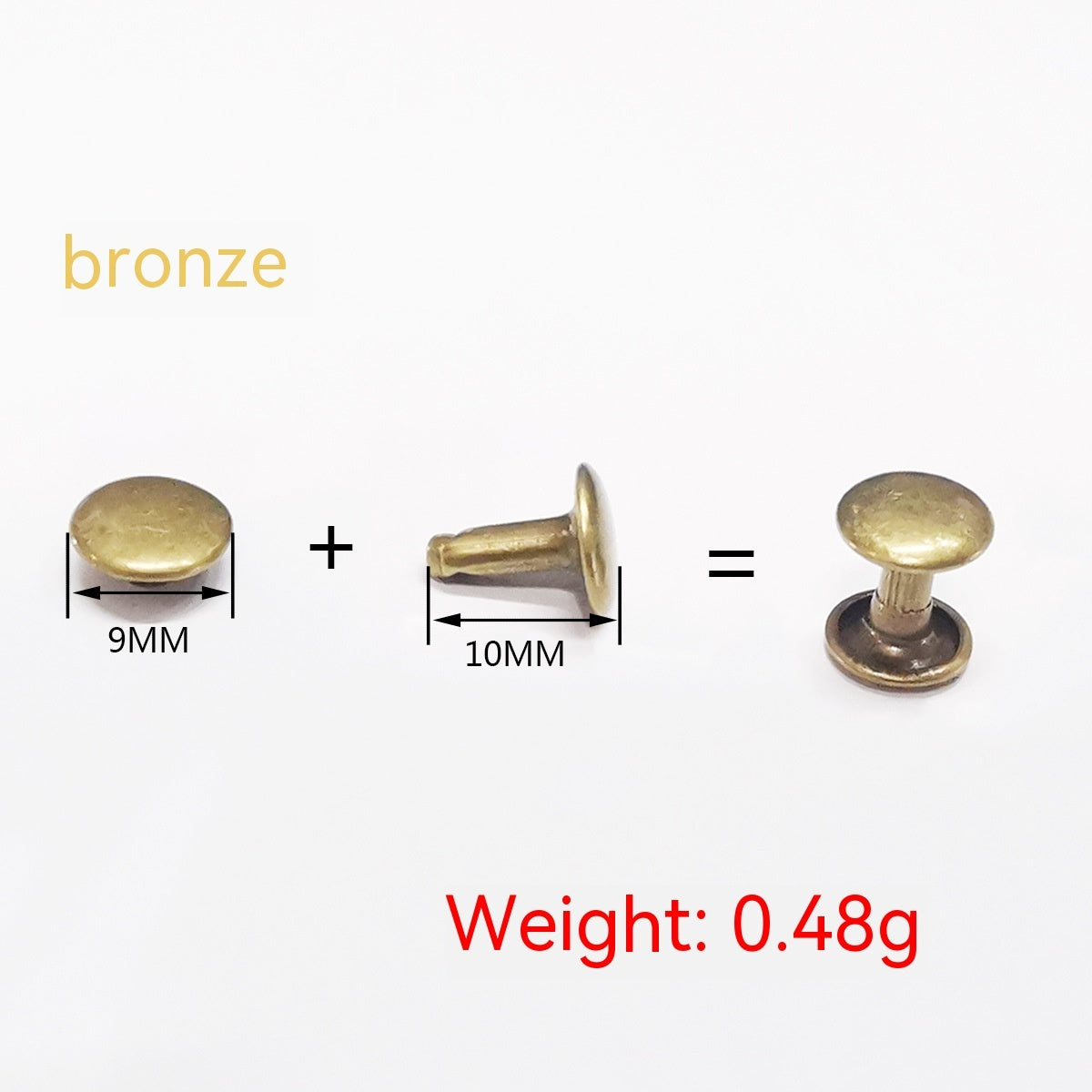 Belt DIY Mounted Rivet Double-sided Rivet Small Flat Nail