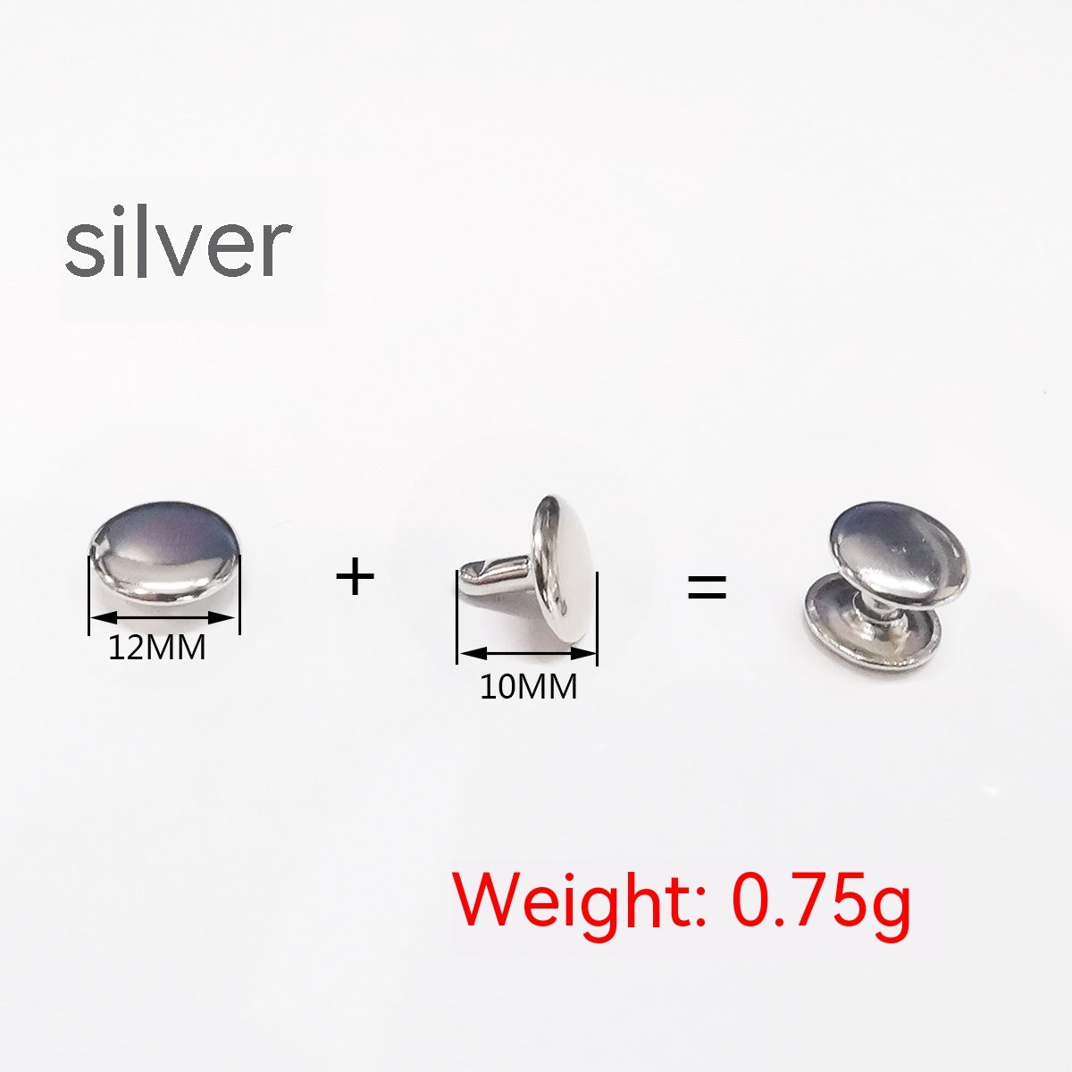 Belt DIY Mounted Rivet Double-sided Rivet Small Flat Nail