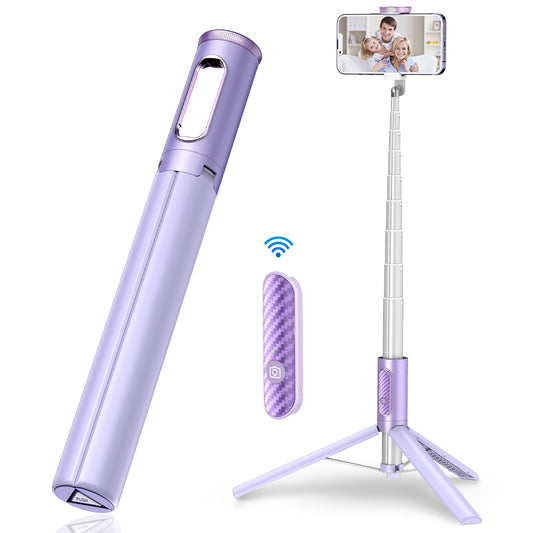 New Long Selfie Stick Tripod Carbon Fiber Plastic Detachable Remote Control