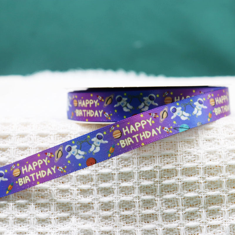 Packing Ribbon Polyester Printing Webbing Bouquet Bandage
