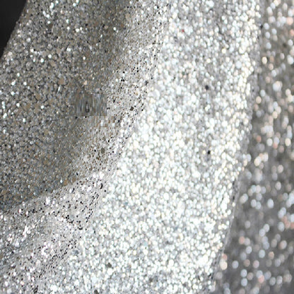 Wedding Dress Silver Bronzing Sequin Fabric