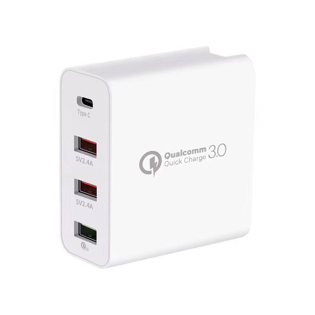 4 Ports Universal Car Wall Charger Power Supply Travel Adapter 48W PD Type C USB Mobile Phone Tablet Home Portable Fast Plug