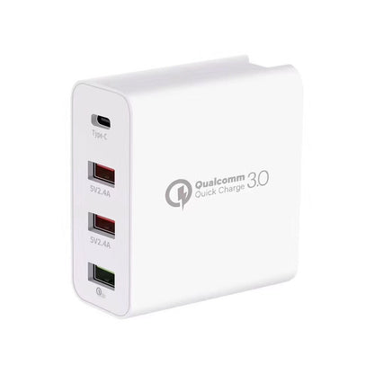 4 Ports Universal Car Wall Charger Power Supply Travel Adapter 48W PD Type C USB Mobile Phone Tablet Home Portable Fast Plug