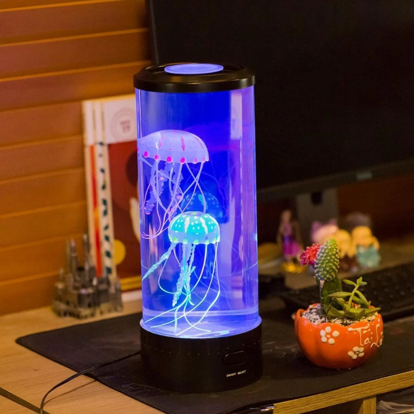 مصباح ليلي LED لحوض قنديل البحر يعمل بمنفذ USB