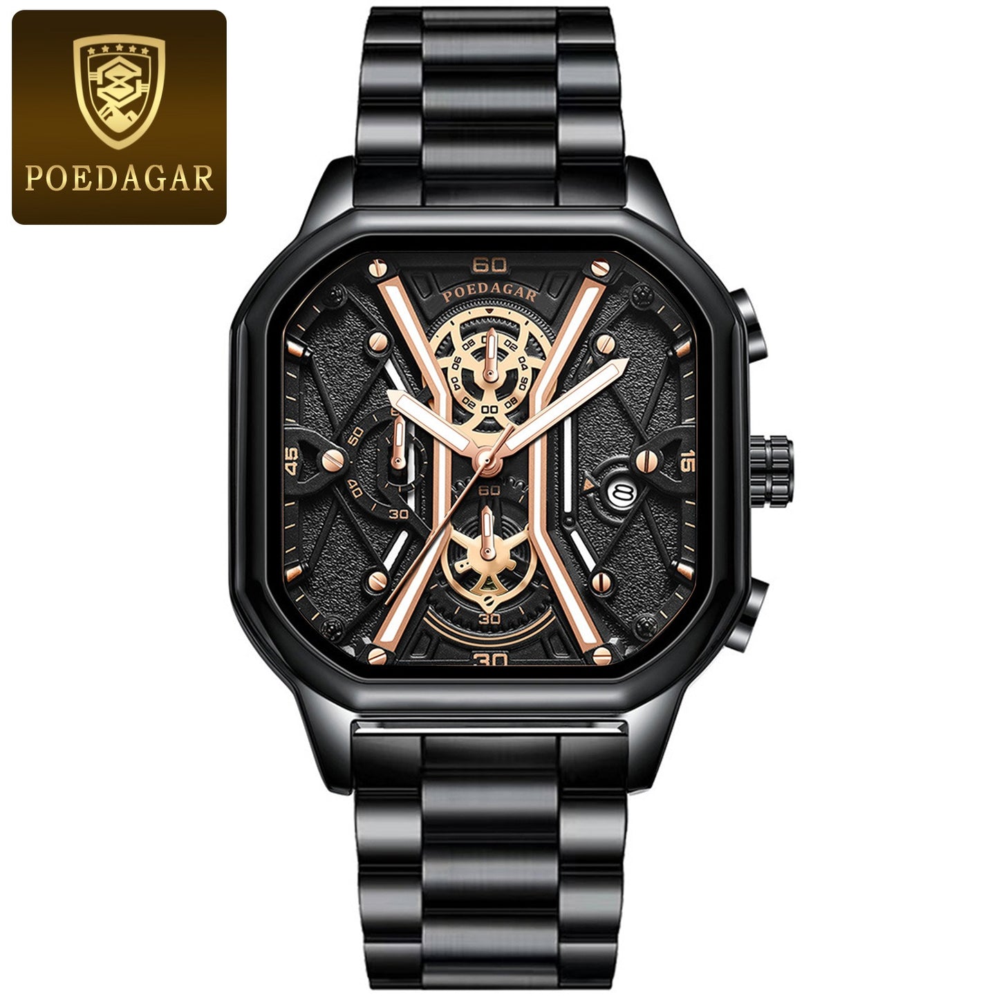 Quartz Men's Watches Luxury Fashion Wristwatches Chronograph Luminous