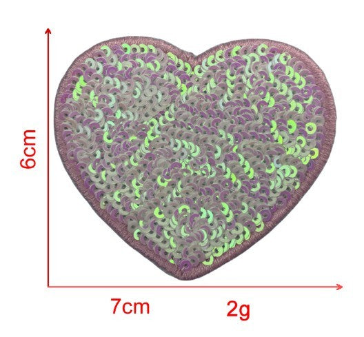 Sequin Love Embroidery Cloth Sticker Adhesive Accessories Decorations