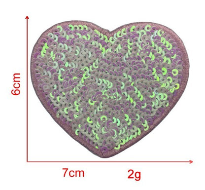 Sequin Love Embroidery Cloth Sticker Adhesive Accessories Decorations