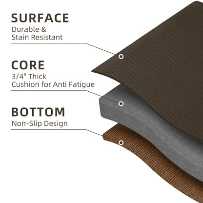 Kitchen Floor Mat Two-piece Set Of Non-slip, Waterproof And Easy to Scrub For Home, Kitchen