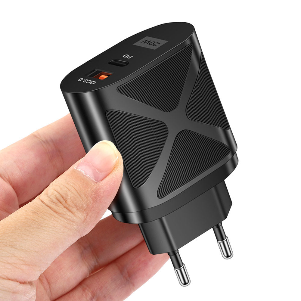 LED luminous PD20W+QC3.0 4A mobile phone charger fast charging dual port fast charging head