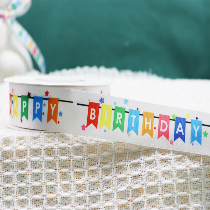 Packing Ribbon Polyester Printing Webbing Bouquet Bandage