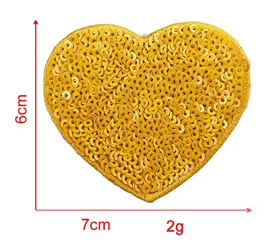 Sequin Love Embroidery Cloth Sticker Adhesive Accessories Decorations