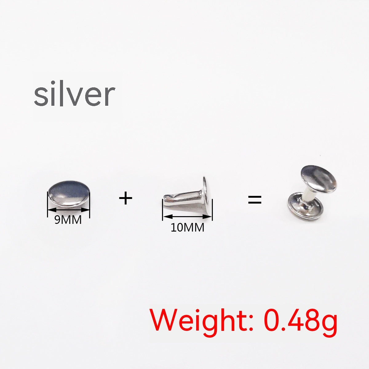 Belt DIY Mounted Rivet Double-sided Rivet Small Flat Nail