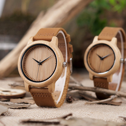 Wooden Watch Couple Bamboo