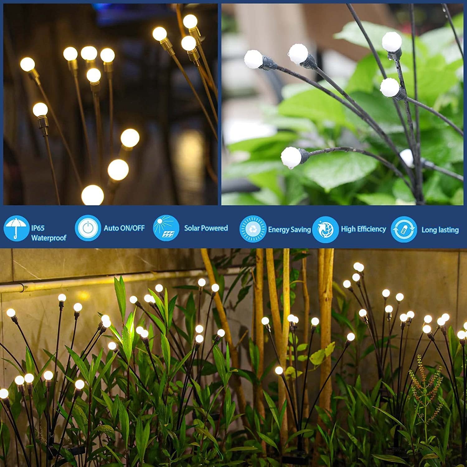 مصباح أرضي هوائي LED على شكل فيرلاي