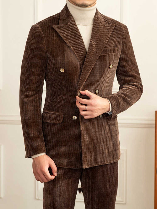 Double Breasted Suit Light Luxury Autumn And Winter