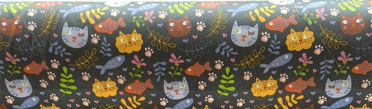 Cartoon Panda And Tiger Cotton Twill