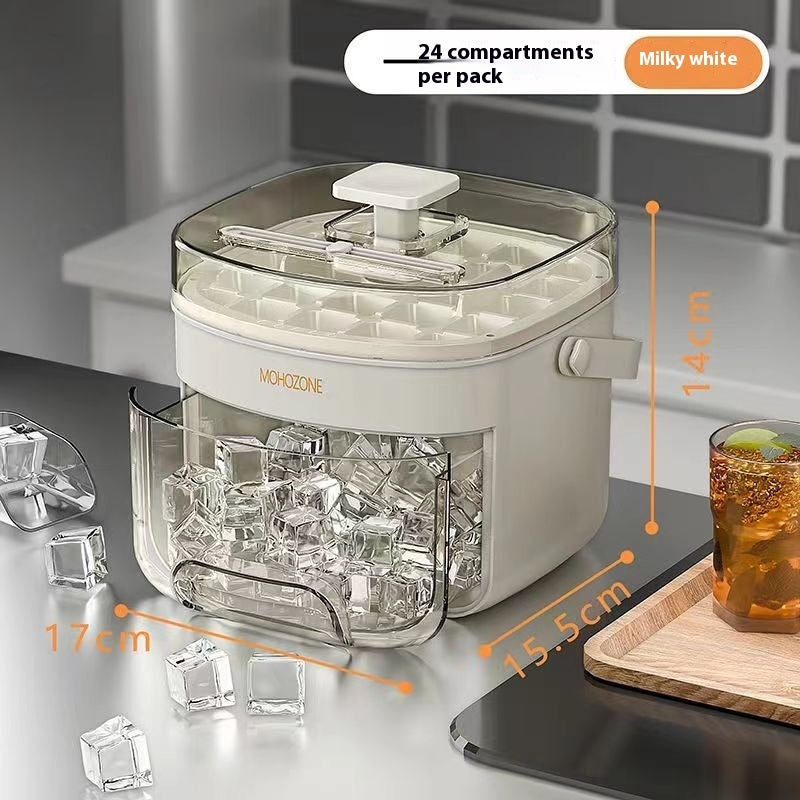 Convenient Outdoor Portable Ice Tray Large Capacity Ice Bucket 48 Extra-Large Ice Maker Food Grade Plastic Storage