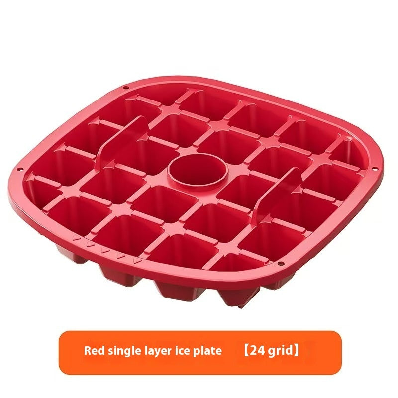 Convenient Outdoor Portable Ice Tray Large Capacity Ice Bucket 48 Extra-Large Ice Maker Food Grade Plastic Storage