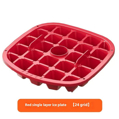 Convenient Outdoor Portable Ice Tray Large Capacity Ice Bucket 48 Extra-Large Ice Maker Food Grade Plastic Storage
