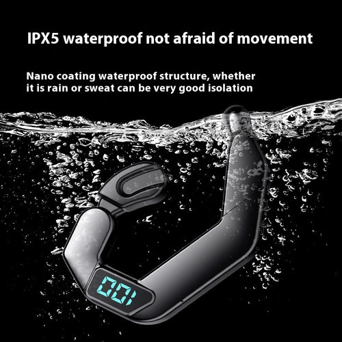 Bone Conduction Ear-mounted Digital V19 Bluetooth Headset