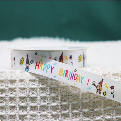 Packing Ribbon Polyester Printing Webbing Bouquet Bandage