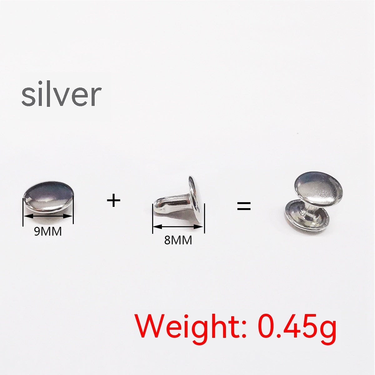 Belt DIY Mounted Rivet Double-sided Rivet Small Flat Nail