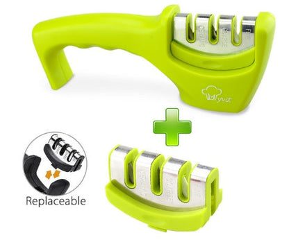 Professional Kitchen Knife Sharpener - Diamond & Tungsten Steel Sharpening Stone