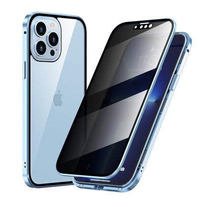 Anti-peep Magneto for Apple 13Pro phone case iPhone13/Mini double-sided metal frame protection