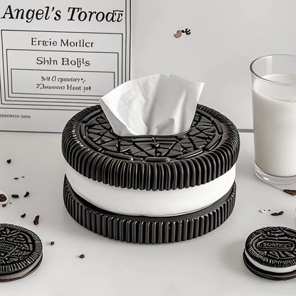 Creative and minimalist Oreo paper box home living room bedroom desktop high-end sense tissue box decorative accessories, ornaments
