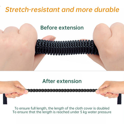 100 - ft Expandable Garden Hose with Nozzle. Light, Durable & Kink - Free for Car Wash & Outdoor Watering