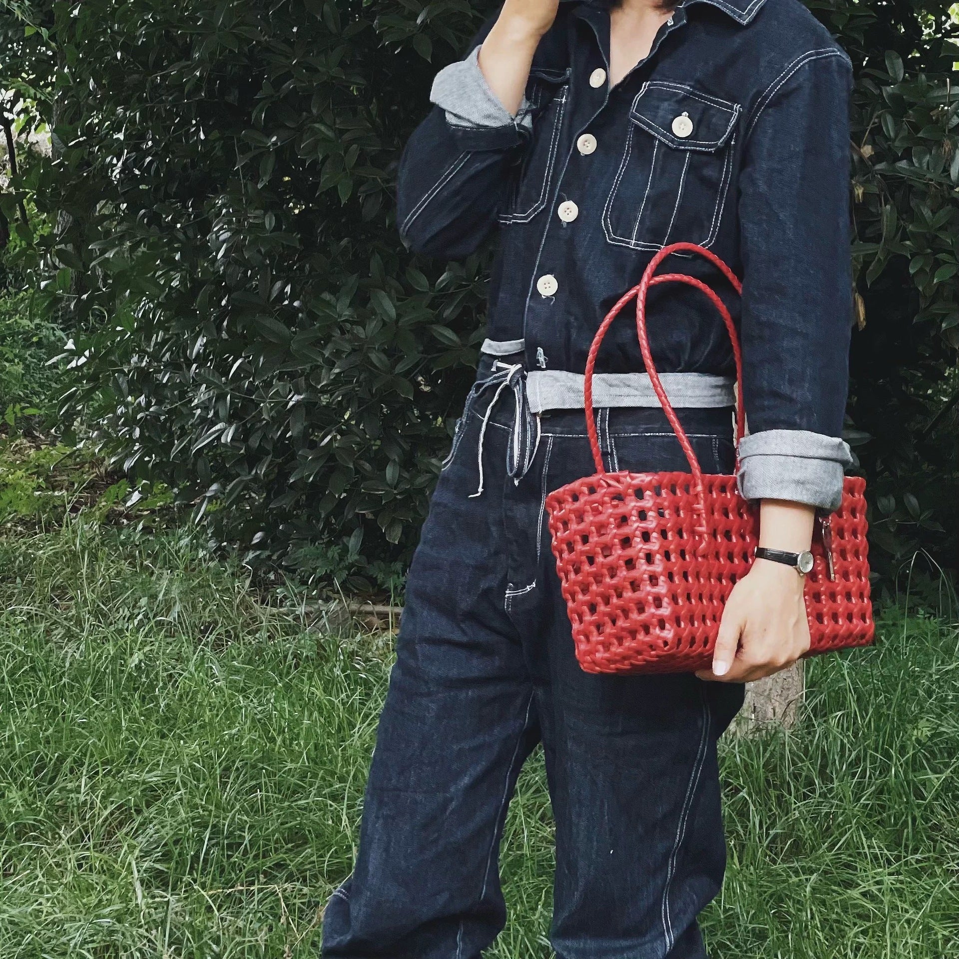Hollow Out Woven Bag Popular French Style
