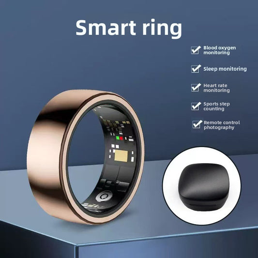 Smart Ring Heart Rate Blood Oxygen Sleep Pressure Monitoring Ring Waterproof Smart Ring Can Be Equipped with Charging Compartment