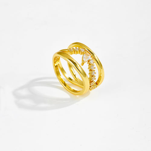 Irregular Design Double-layer Ring