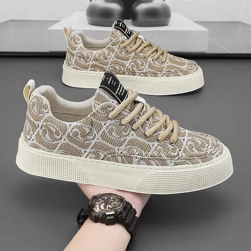 Graffiti prints black canvas sneakers mens vulcanized shoes man low top sneaker lace up trainer skateboard