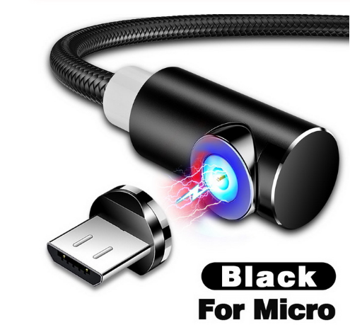 2m Magnetic Cable Micro USB Type C Adapter Charger Fast Charging For Magnet  Cord