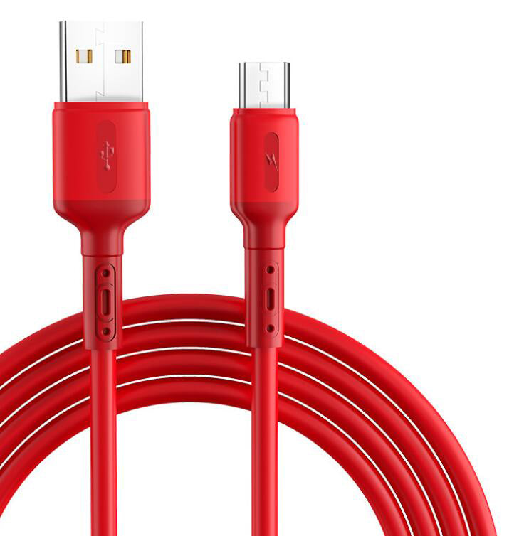 3A Liquid Silicone Micro USB Type C Cable Mobile Phone Charger Fast Charging USB Data Cord Charge
