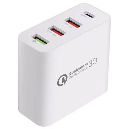 4 Ports Universal Car Wall Charger Power Supply Travel Adapter 48W PD Type C USB Mobile Phone Tablet Home Portable Fast Plug