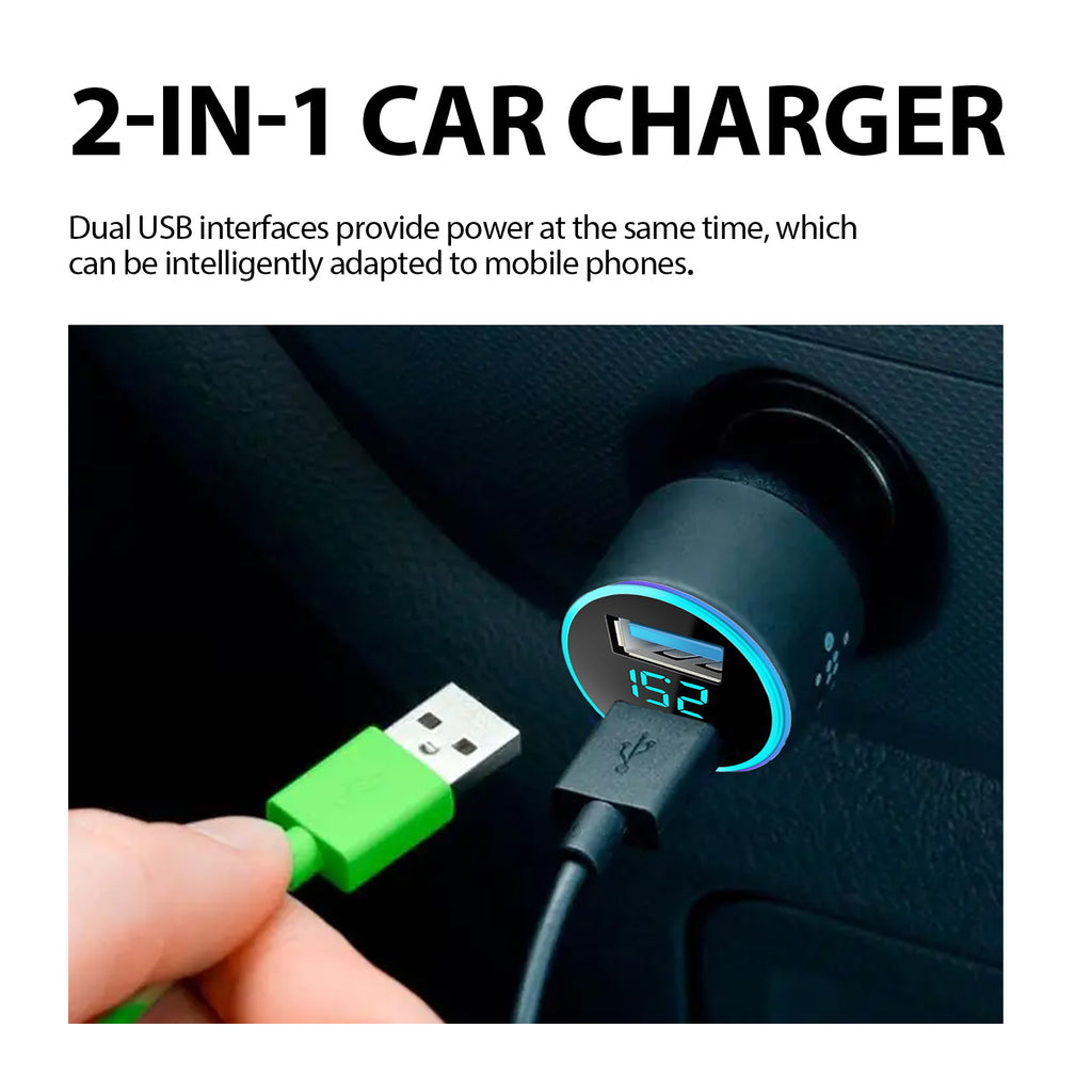 2-In-I Sterl Th Car Signal Jammer With Charging Pod, Car Dual USB Interface Mobile Phone Multi-Function Charger