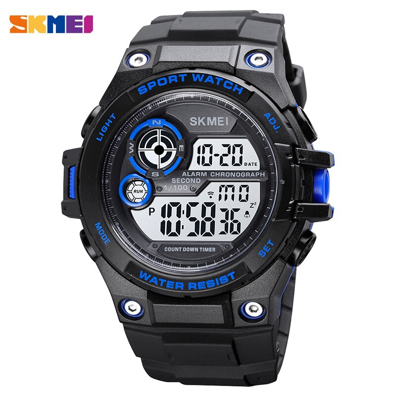 SKMEI 1759 New Sport Watches 100M Waterproof Digital Watch Fashion Countdown Chrono Clock Men Casual LED