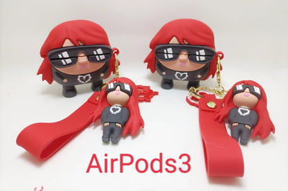 Creative Sunglasses For Girls AirPods Apple Wireless Bluetooth Headset Case 1/2/3pro Silicone Protective Case