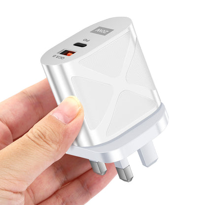 LED luminous PD20W+QC3.0 4A mobile phone charger fast charging dual port fast charging head
