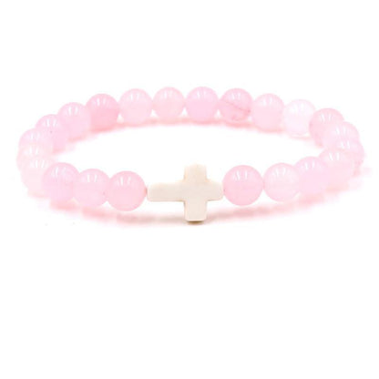 Fashion bead jewelry cross bracelet