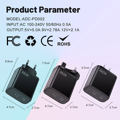 Fast charging mobile phone charging head dual PD Type-C mobile phone charger