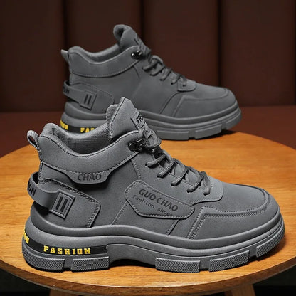 Men‘s Casual Sneakers High Quality Comfortable High Top Ankle Boots Chelsea Fashion Cowboy Work Shoes Trend Versatiled Hombres